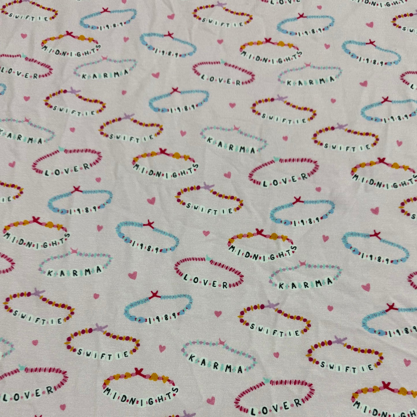 Swiftie Bracelets on Bamboo/Spandex Jersey Fabric - 200 GSM