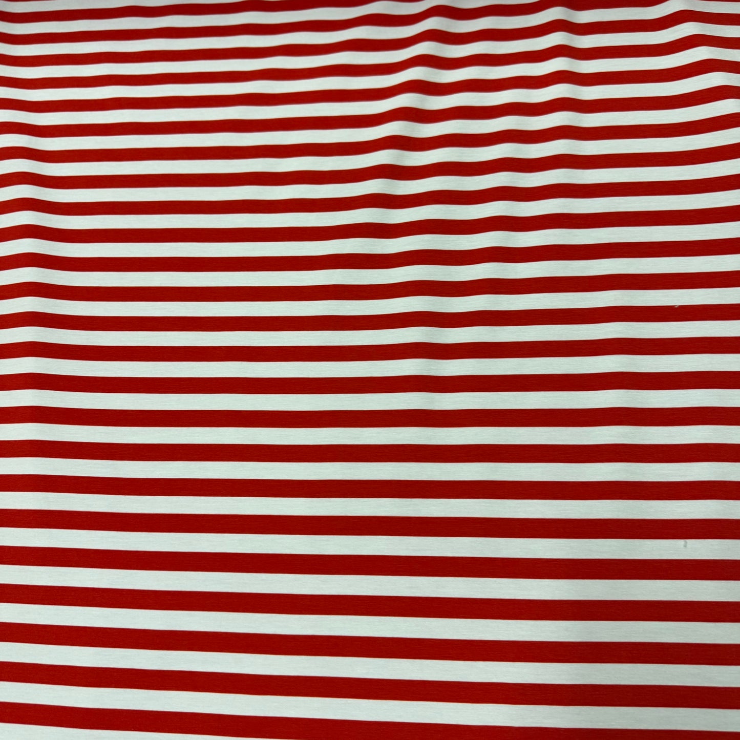 Red and White 3/8" Stripes on Bamboo/Spandex Jersey Fabric