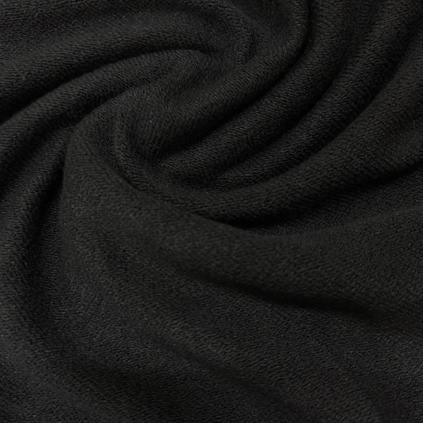 Black Bamboo Heavy French Terry Fabric - 500 GSM, $14.99/yd - Rolls