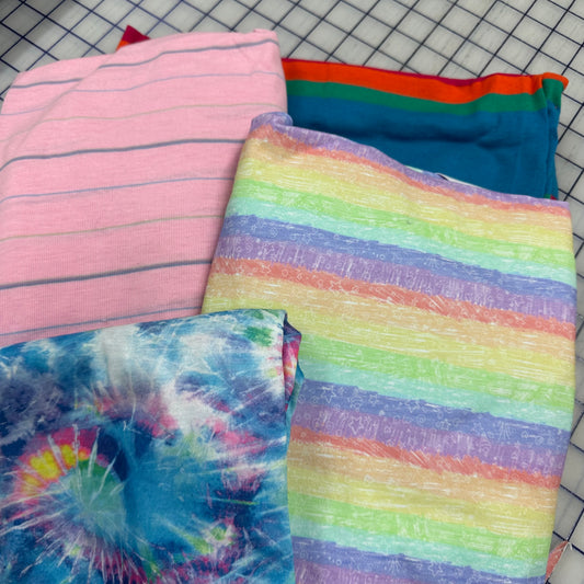 Stripe and Tie Dye Fabric Bundle G1010