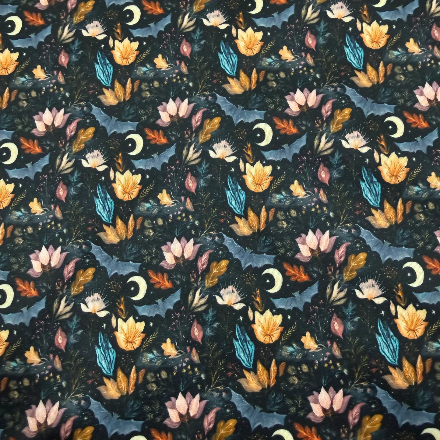 Bats in the Garden 1 mil PUL Fabric - Made in the USA