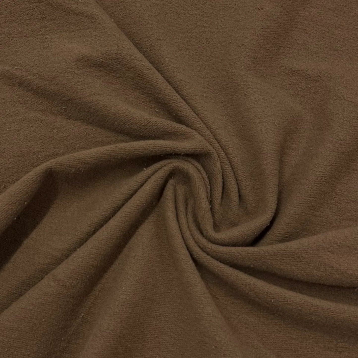 Coffee Organic Cotton Fleece Fabric - 240 GSM