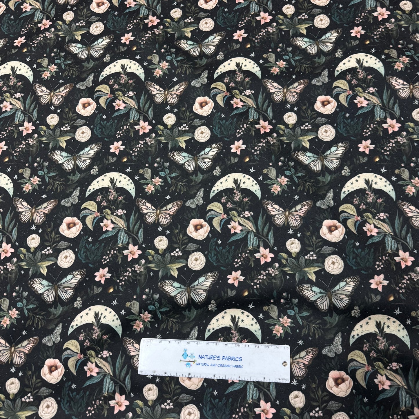 Night Garden on 1 mil PUL Fabric - Made in the USA