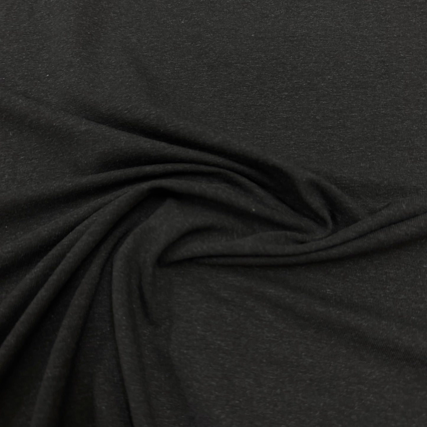 Black Bamboo Hemp Stretch Jersey Fabric - 240 GSM