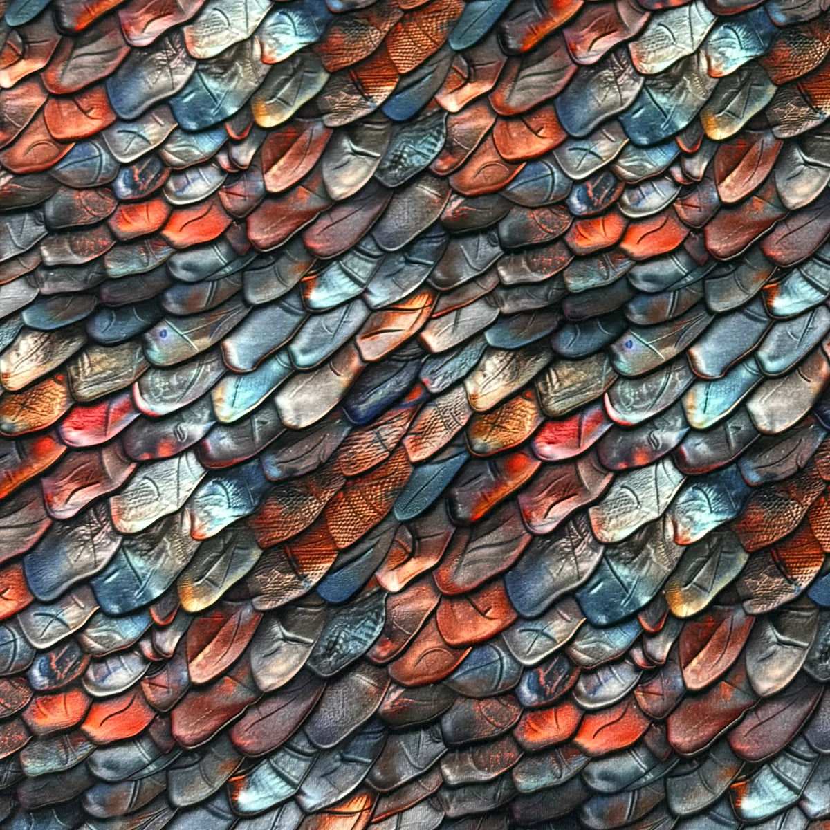 Mystic Dragon Scales Bamboo/Spandex Jersey Fabric