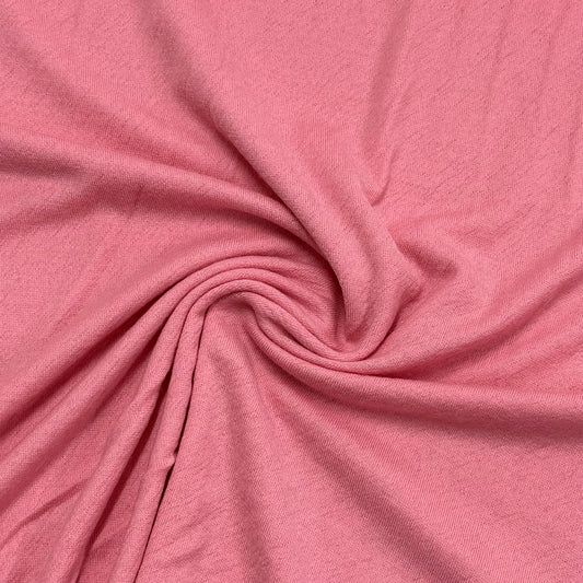 Pink 100% Merino Wool Jersey Fabric 180gsm