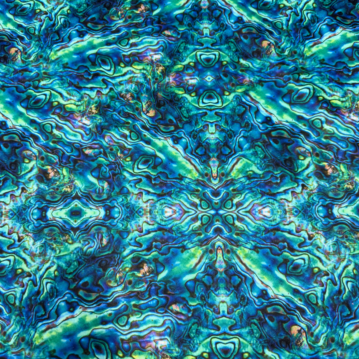 Blue Abalone on 1 mil PUL Fabric - Made in the USA