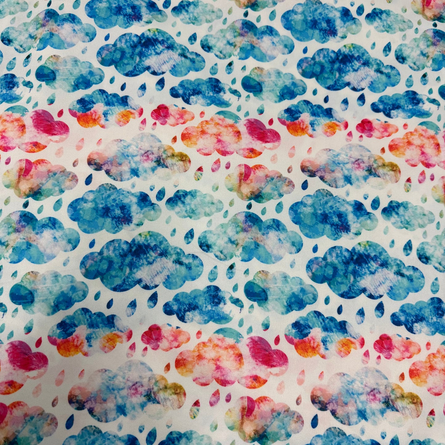 Rainbow Clouds 1 mil PUL Fabric - Made in the USA