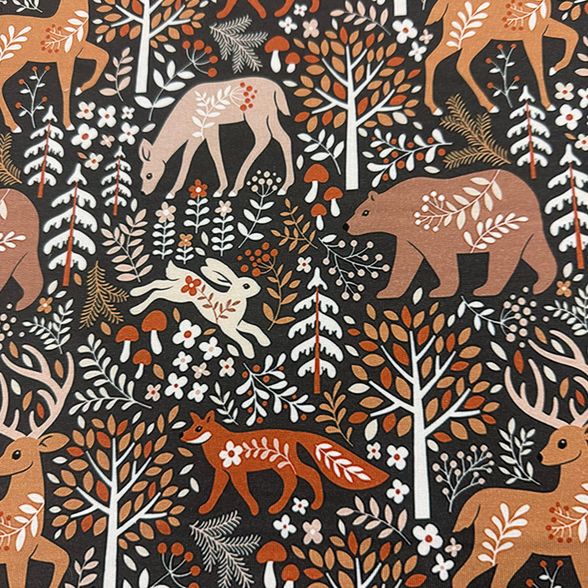 Critters on Organic Cotton Stretch French Terry Fabric