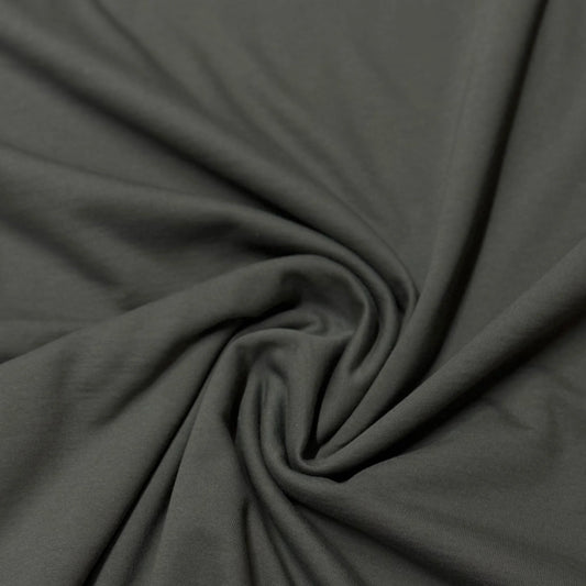 Dark Gray Cotton Fleece Fabric