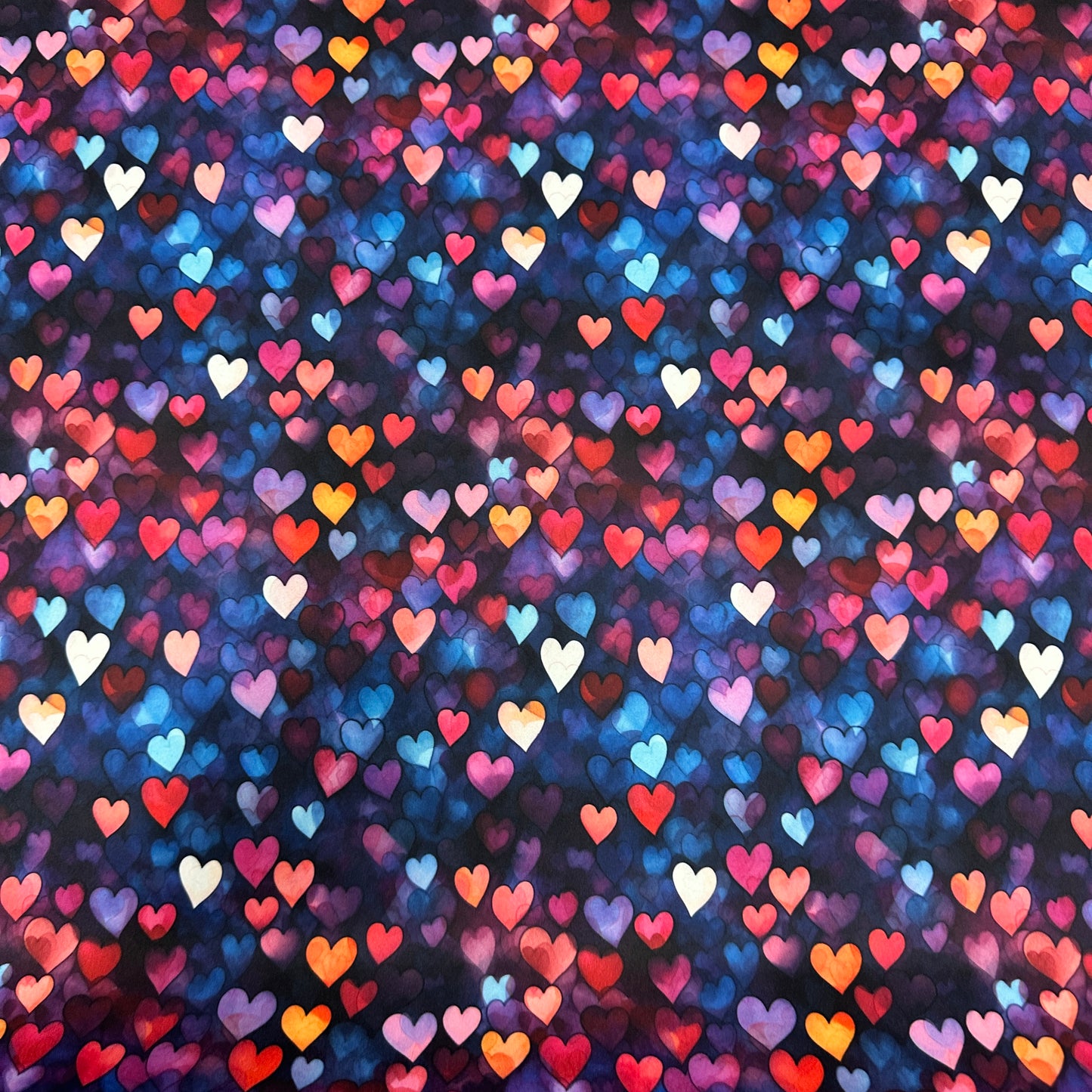 Painted Hearts 1 mil PUL Fabric - Made in the USA