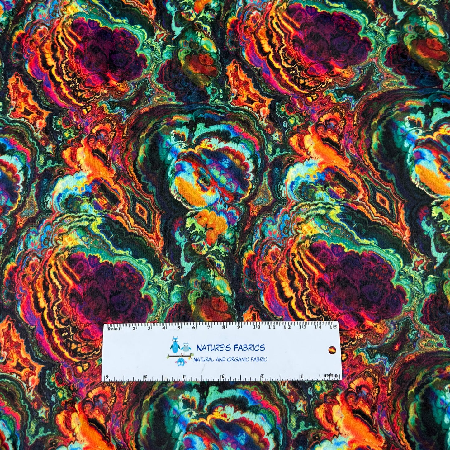 Rainbow Fractal 1 mil PUL Fabric - Made in the USA