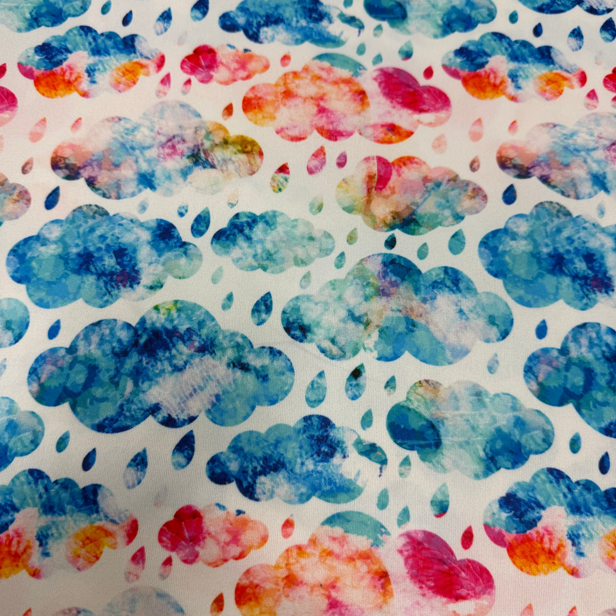 Rainbow Clouds 1 mil PUL Fabric - Made in the USA
