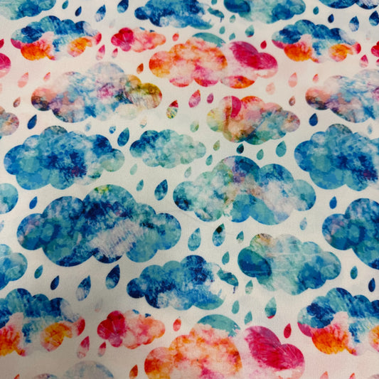 Rainbow Clouds 1 mil PUL Fabric - Made in the USA