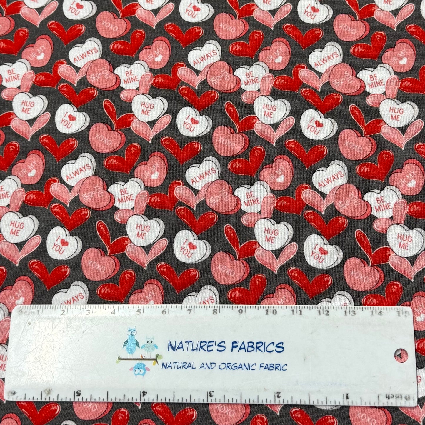 Candy Hearts 1 mil PUL Fabric - Made in the USA