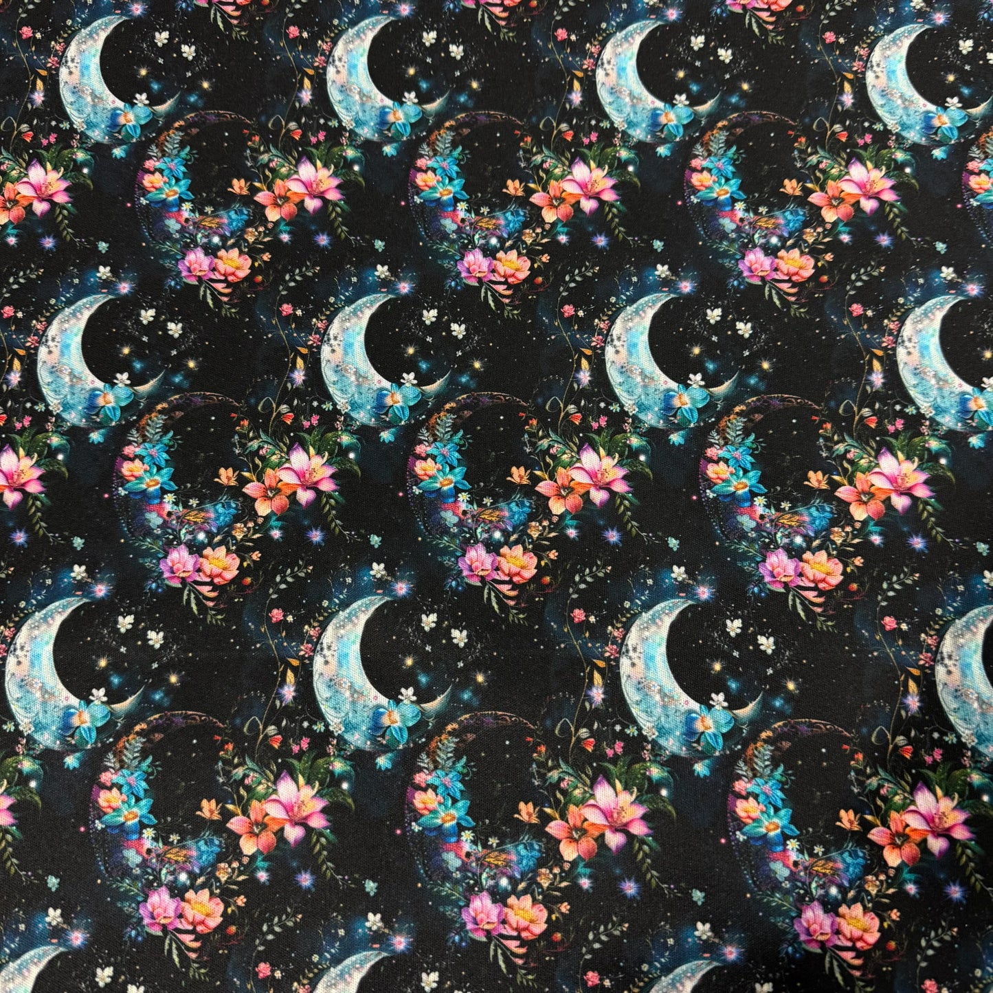Lunar Flowers 1 mil PUL Fabric - Made in the USA