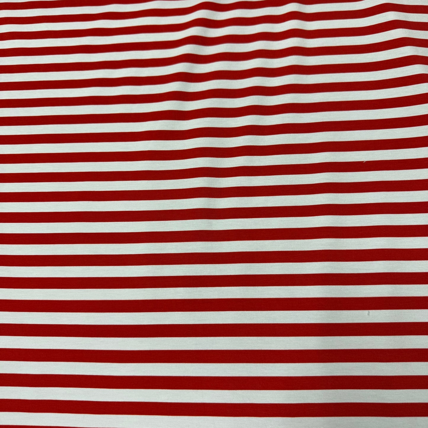 Red and White 3/8" Stripes on Bamboo/Spandex Jersey Fabric