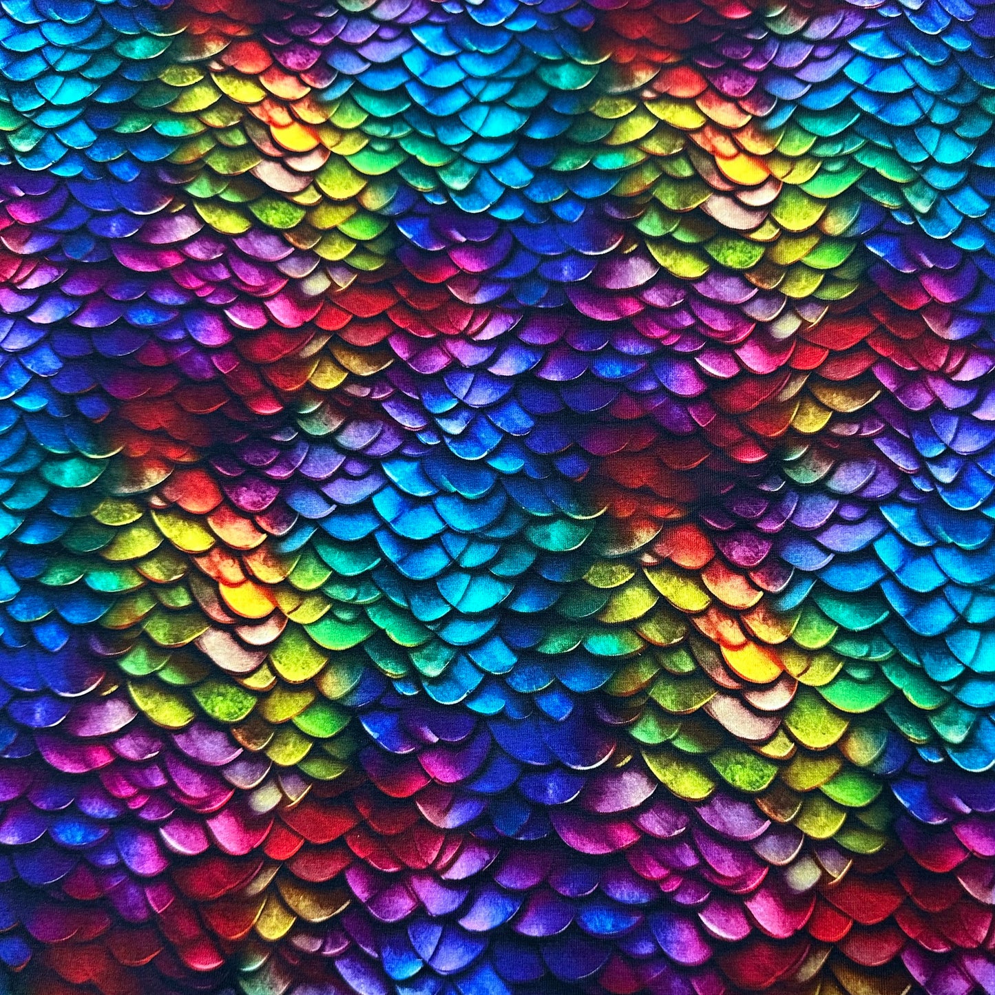 Metallic Scales on Bamboo/Spandex Jersey Fabric