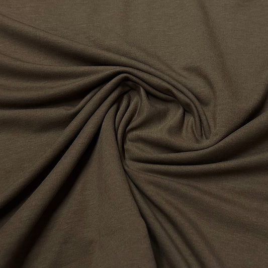 Wood Smoke Bamboo Stretch Fleece Fabric