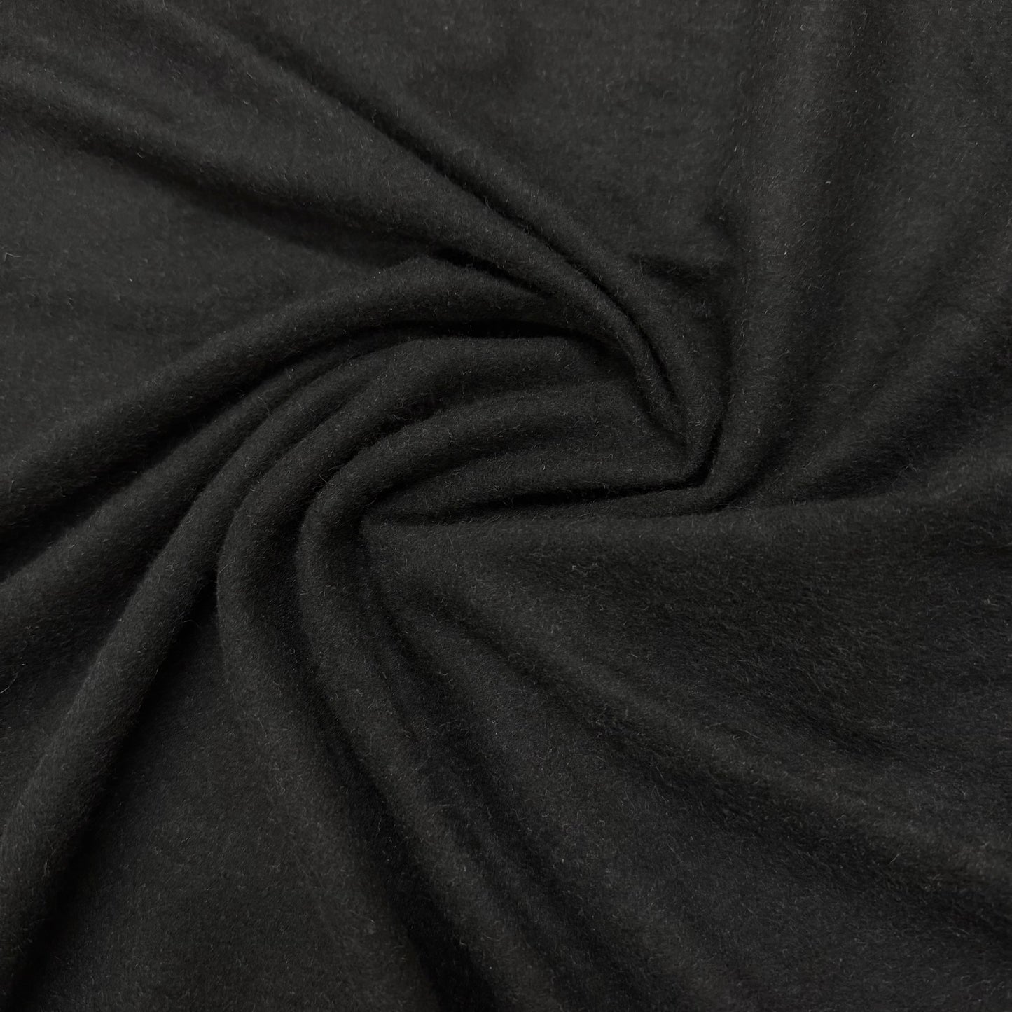 Black Bamboo Hemp Stretch Fleece Fabric - 380 GSM