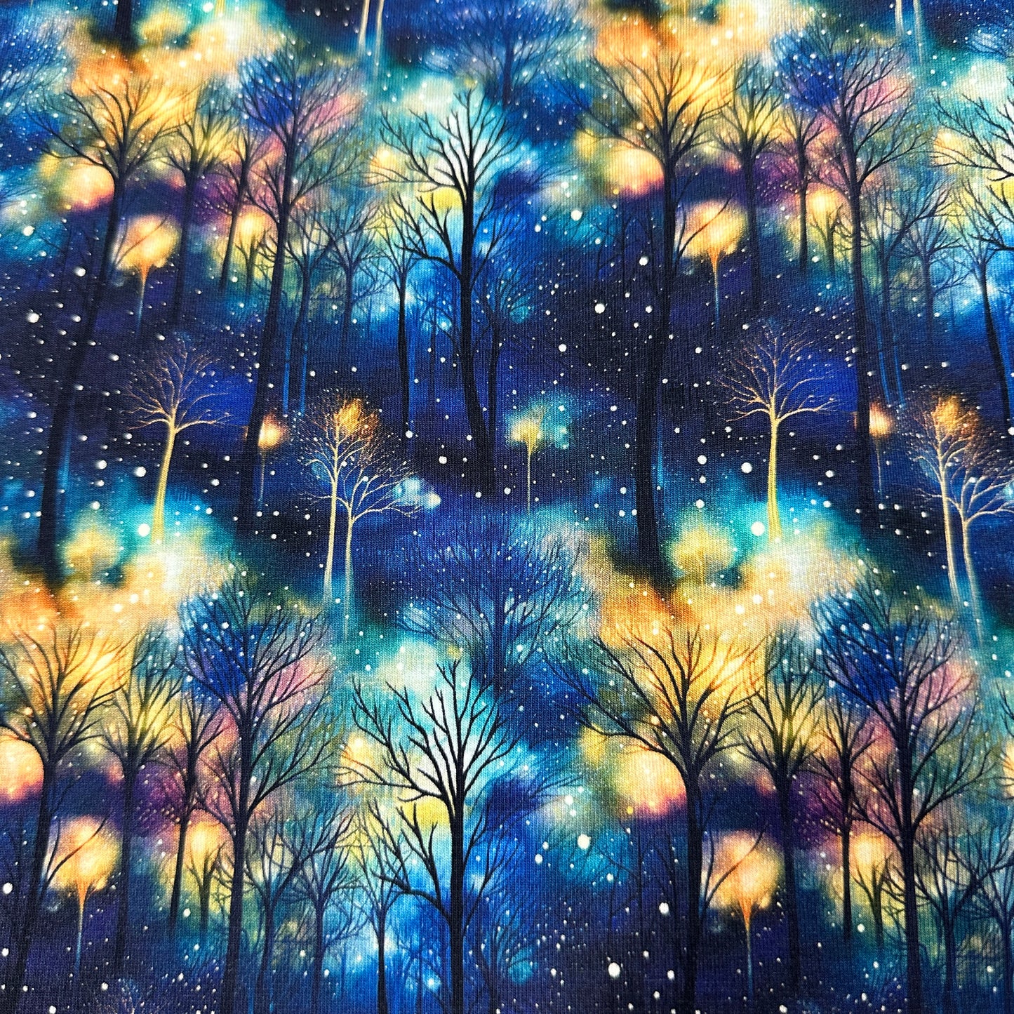 Mystical Forest on Bamboo/Spandex Jersey Fabric