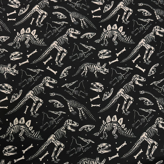 Dino Skeletons 1 mil PUL Fabric - Made in the USA