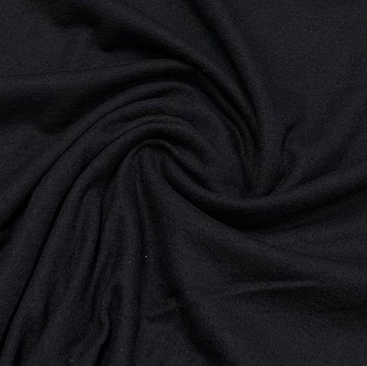 Navy Boiled Wool Fabric