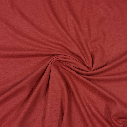 Coral Merino Wool/Spandex Jersey Fabric- 28" cut