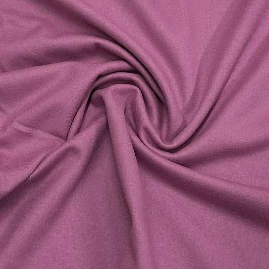 Rose Brushed Merino Wool Jersey Fabric