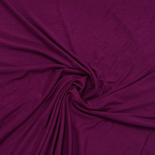 Berry Superfine Merino Wool Jersey Fabric