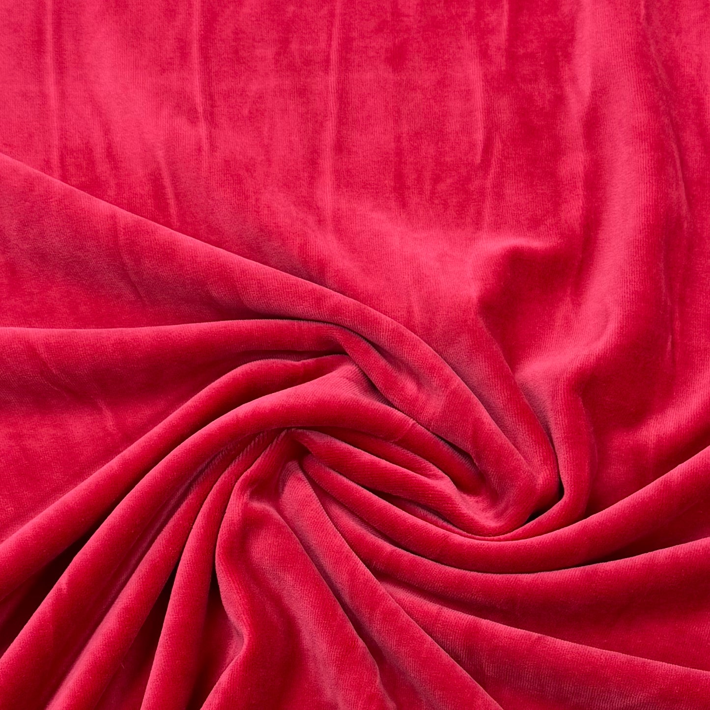 Tulip Red Organic Cotton Velour Fabric, $11.99/yd, 15 yards