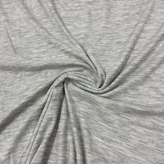 Tan and Gray Heather 100% Merino Wool Jersey Fabric - 180 GSM
