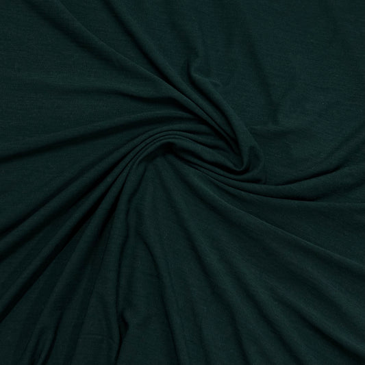 Forest Green Superfine Merino Wool Jersey Fabric