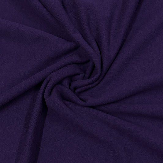 Brightest Plum Heavy Organic Cotton French Terry Fabric - Grown in the USA