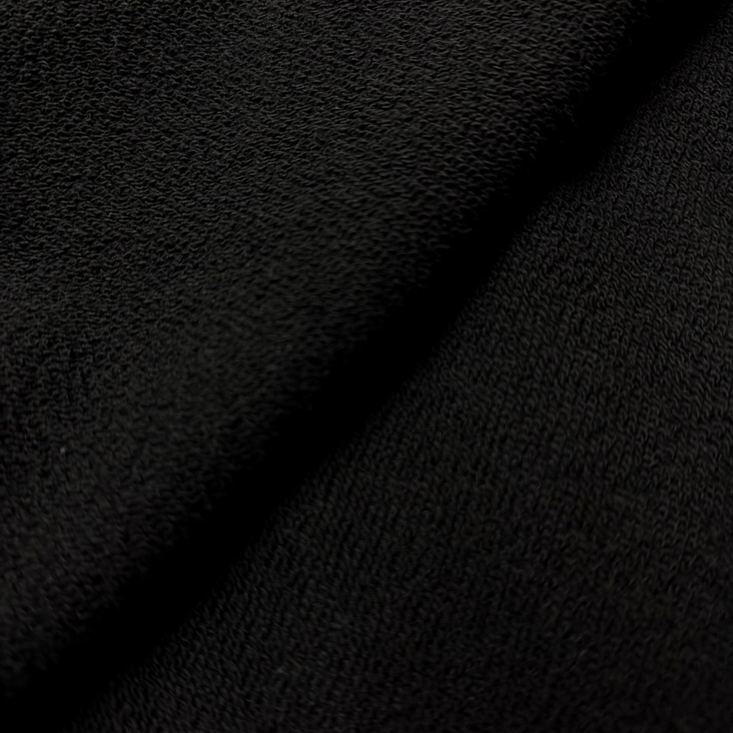 Black Heavy Cotton French Terry Fabric- 560 GSM