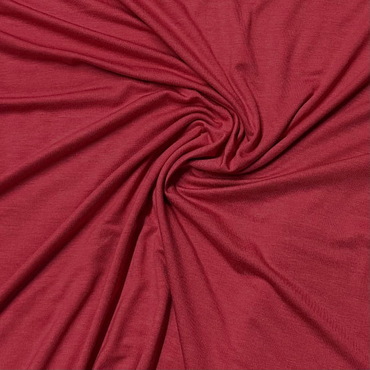 Hot Coral Bamboo/Spandex Jersey Fabric- 200 GSM, $11.70/yd, 15 yards