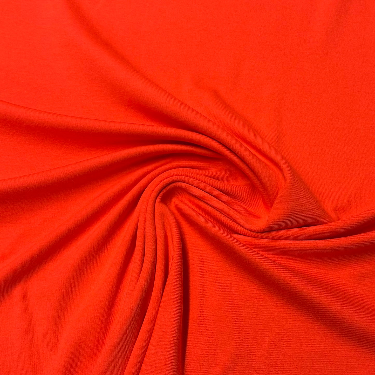 Orange Cotton Interlock Fabric