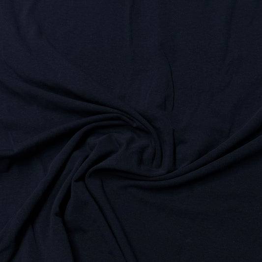 Navy Hemp Stretch Jersey Fabric - 240 GSM -$13.70/yd, 15 yards