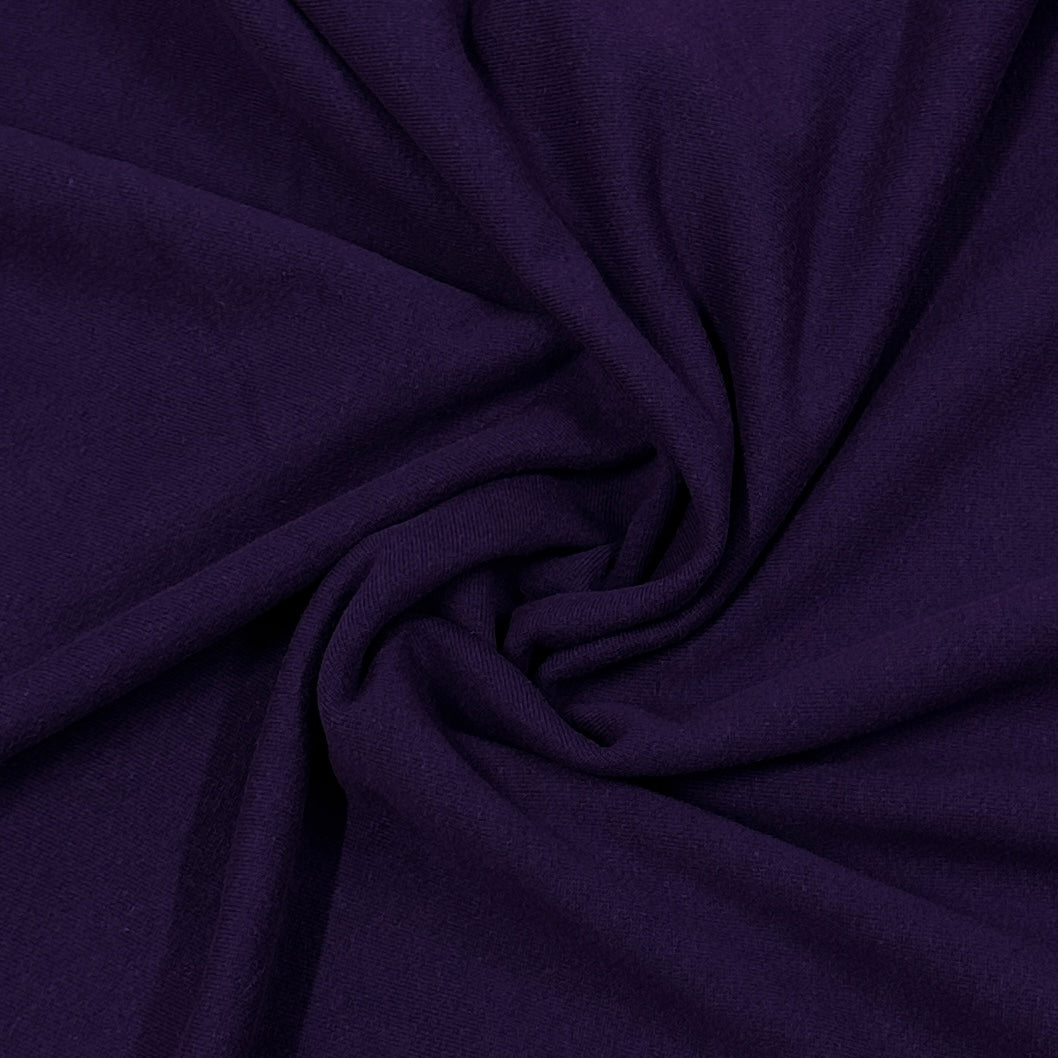 Brightest Plum Heavy Organic Cotton French Terry Fabric - Grown in the USA