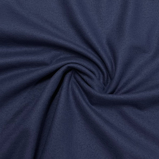 Dark Periwinkle Boiled Wool Fabric