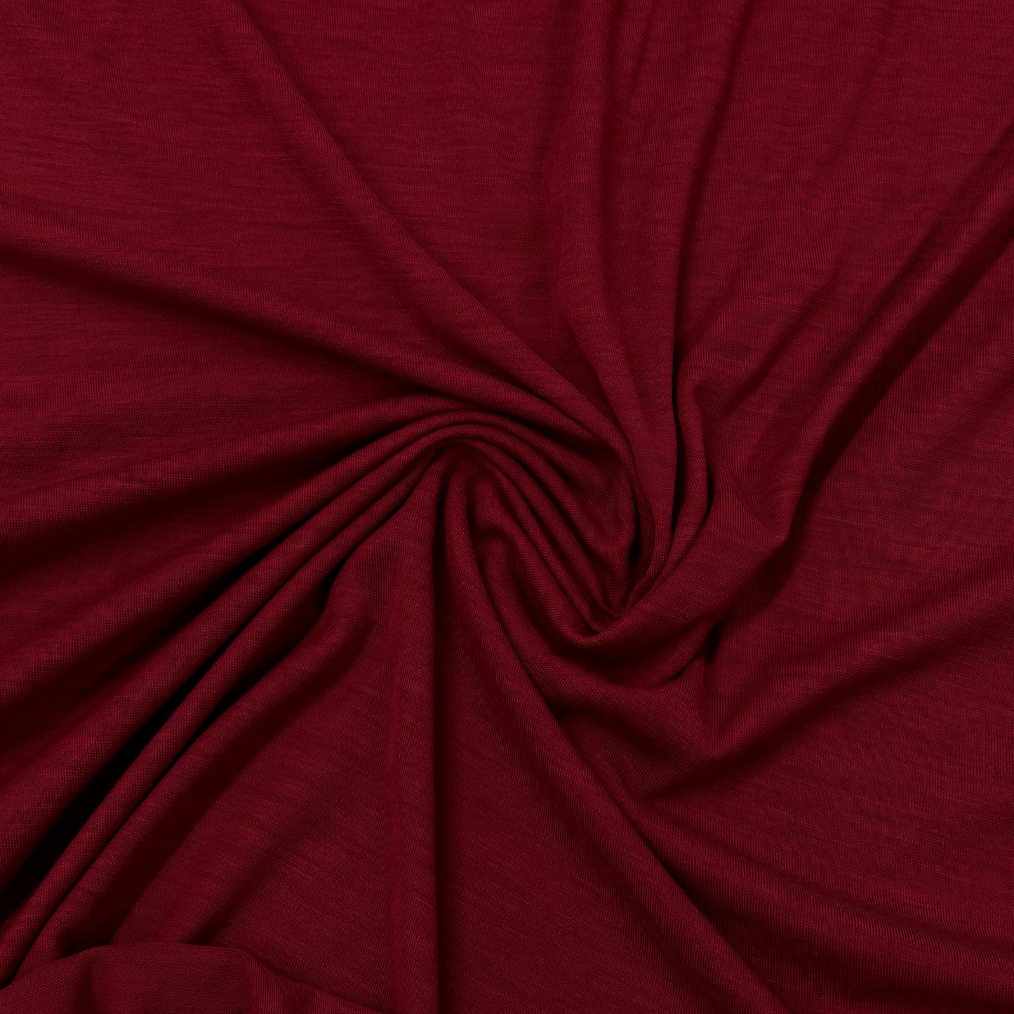 Deep Red 100% Merino Wool Jersey Fabric - 180 GSM