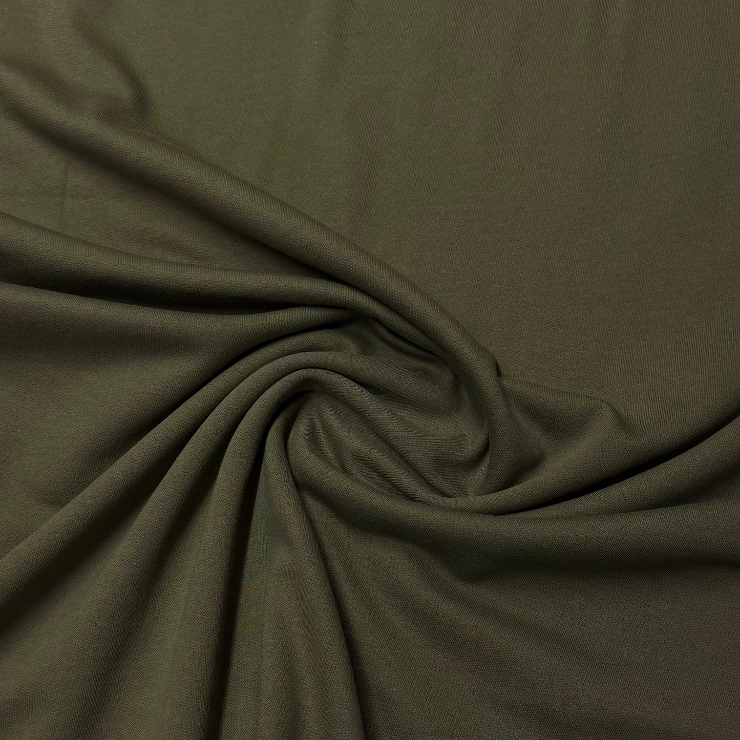 Olive Cotton Fleece Fabric