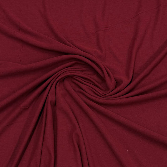 Claret Rayon/Merino Wool Jersey Fabric