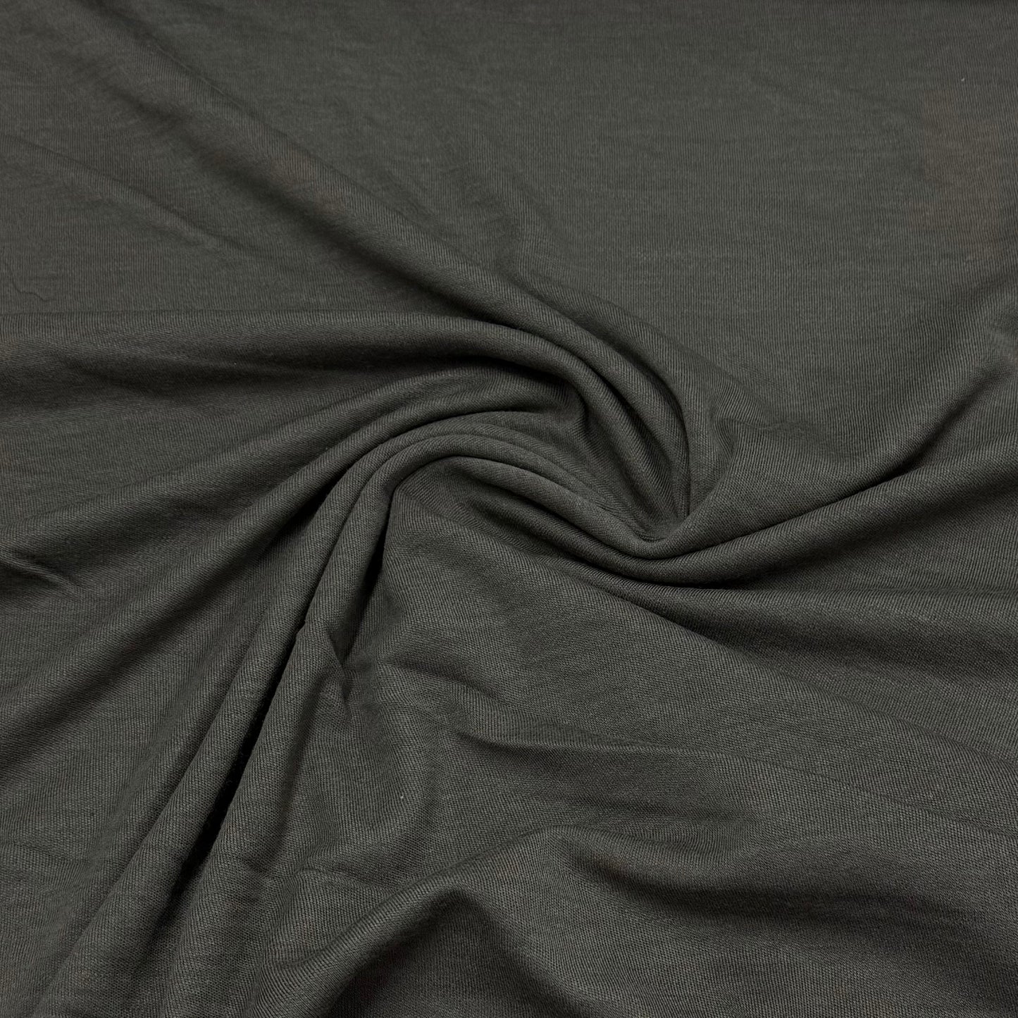 Olive Gray 100% Merino Wool Interlock Fabric - 210 GSM - Washable