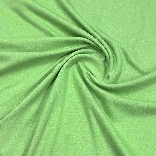 Petal Green Medium Weight Organic Cotton French Terry Fabric - Grown in the USA