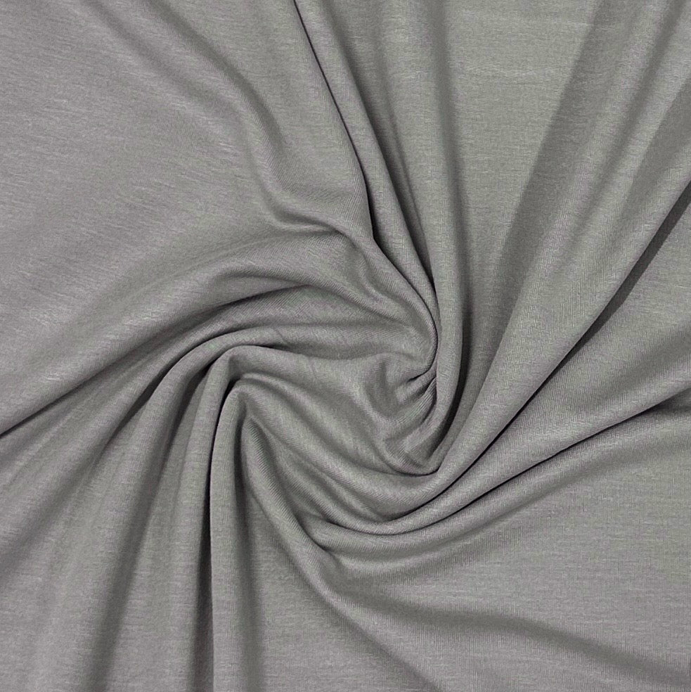 Gray Flint Bamboo Stretch French Terry Fabric