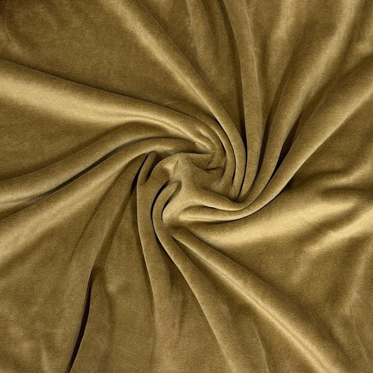 Medium Brown Cotton Velour Fabric - Nature's Fabrics