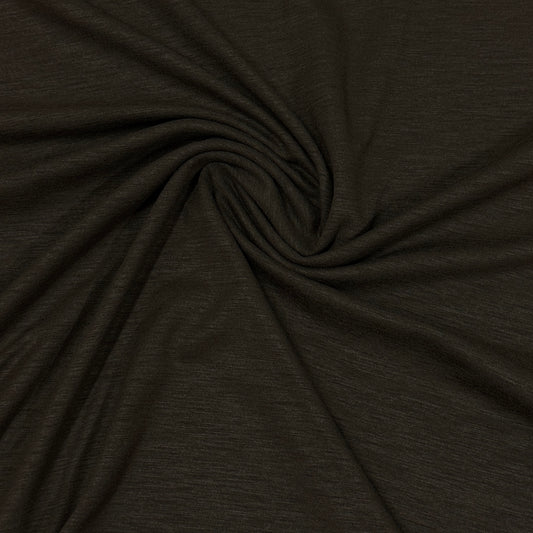 Umber Merino Wool/Spandex Jersey Fabric