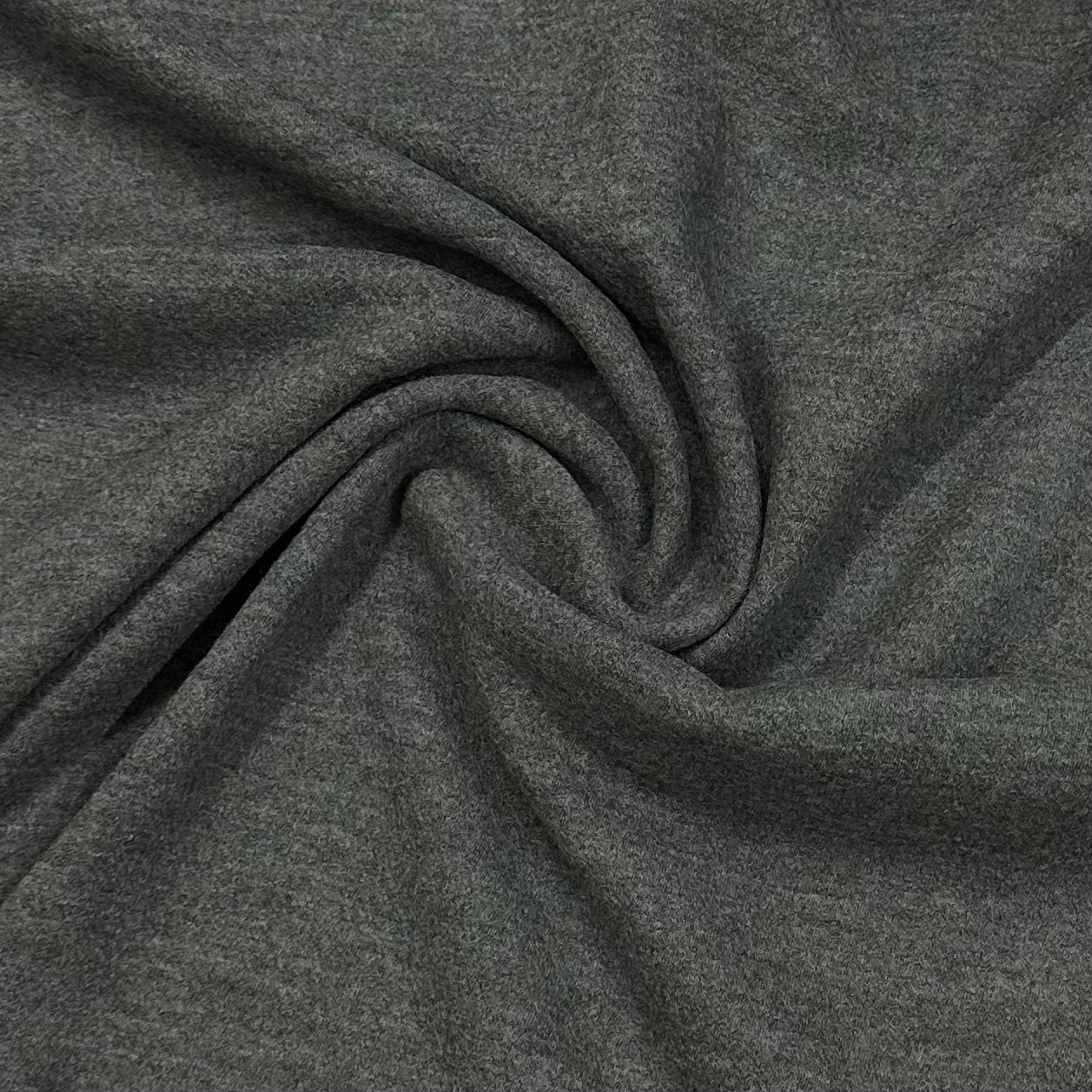 Medium Gray Heather Boiled Wool Fabric