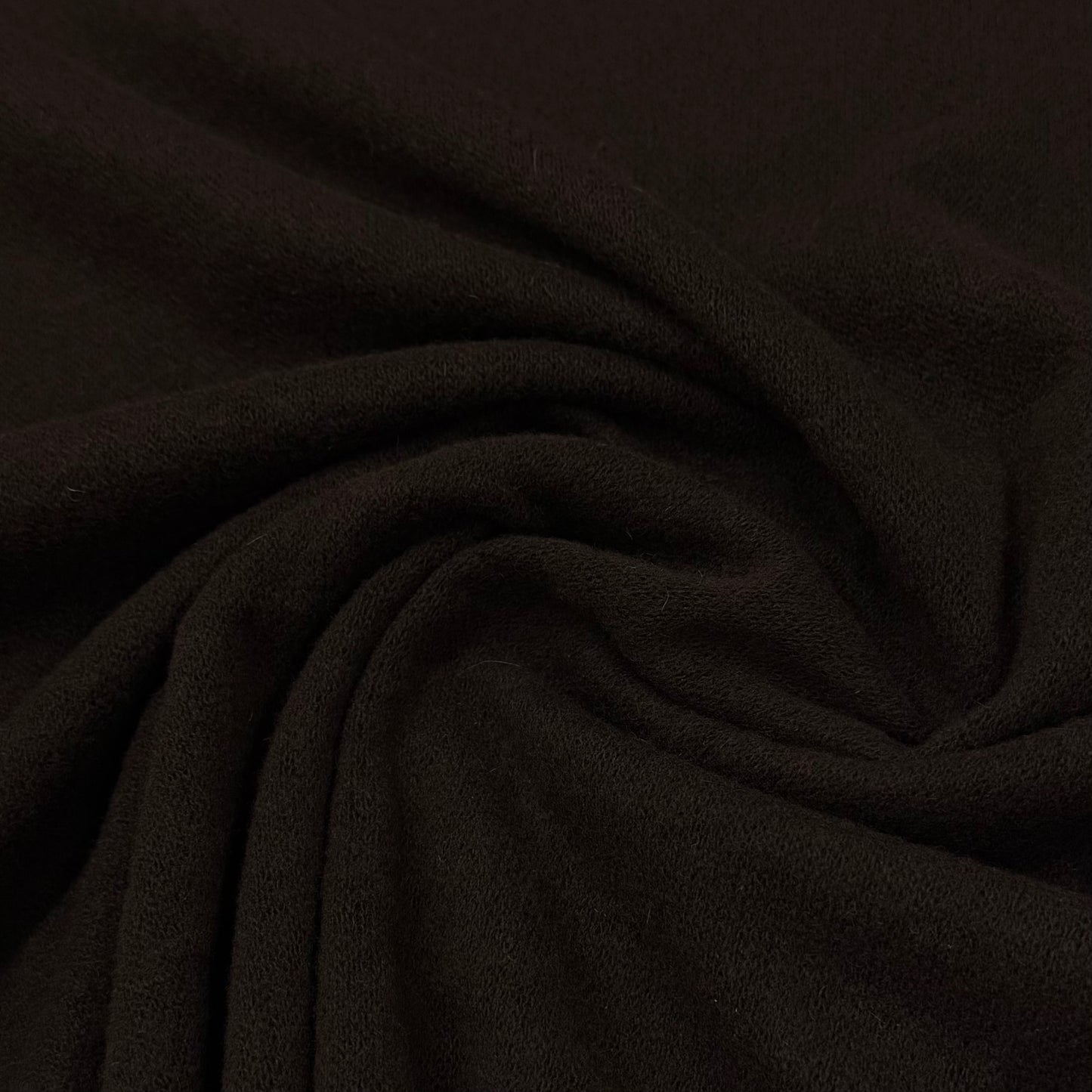 Deep Brown 100% Merino Wool Jersey Fabric - 180 GSM